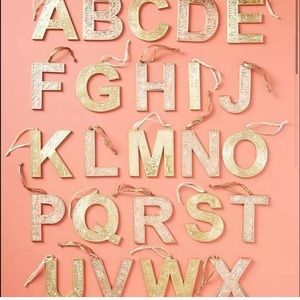 ❤️… Anthropologie Monogram Mirror B Christmas Ornaments